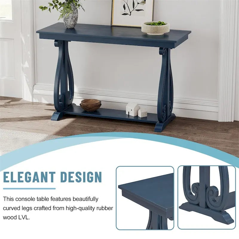 Console rustique vintage de 48 pouces, table d'entrée de style ferme