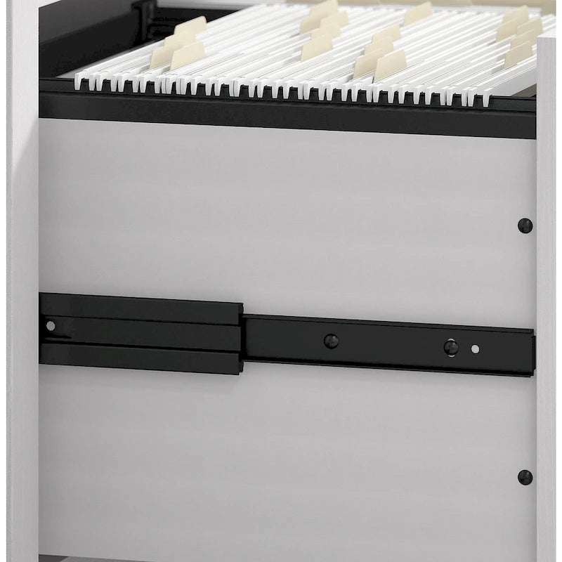 Bureau d'angle (avec caisson à roulettes)