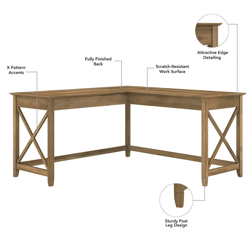 Bureau d'angle (avec caisson à roulettes)