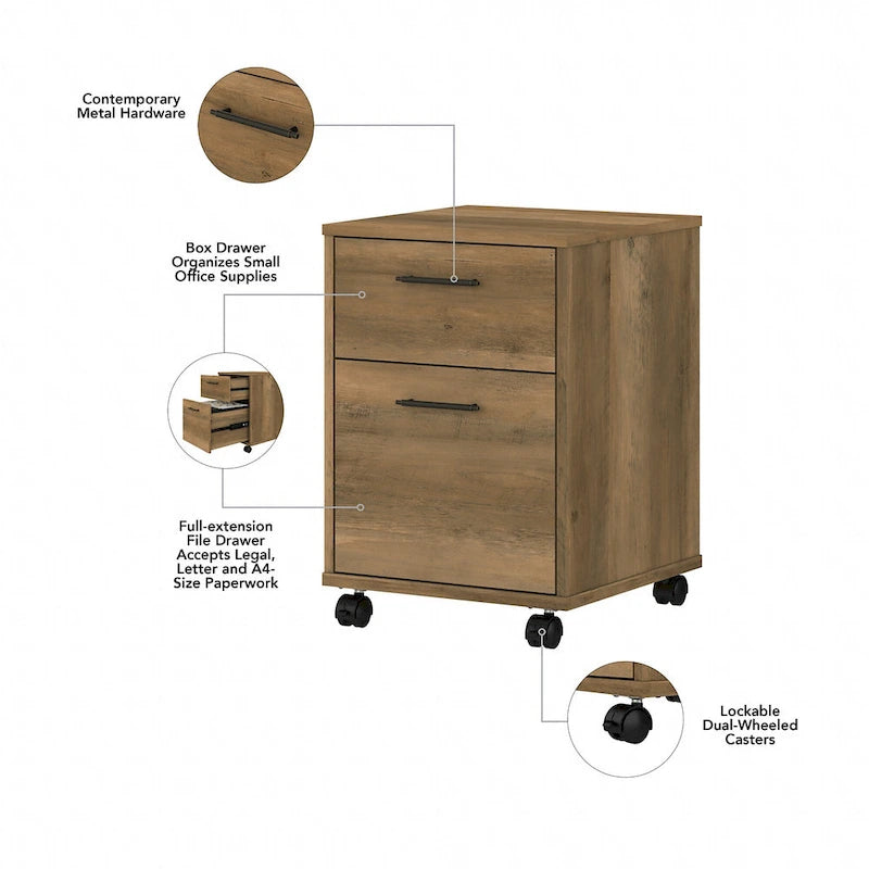 Bureau d'angle (avec caisson à roulettes)