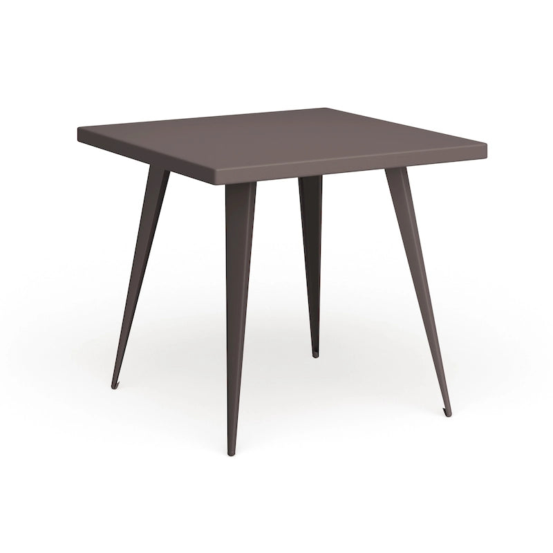 Table de salle à manger carrée en métal de style industriel - Aucune disponible
