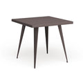 Table de salle à manger carrée en métal de style industriel - Aucune disponible