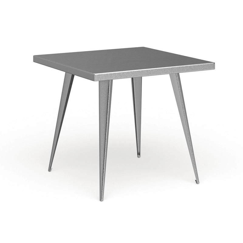 Table de salle à manger carrée en métal de style industriel - Aucune disponible