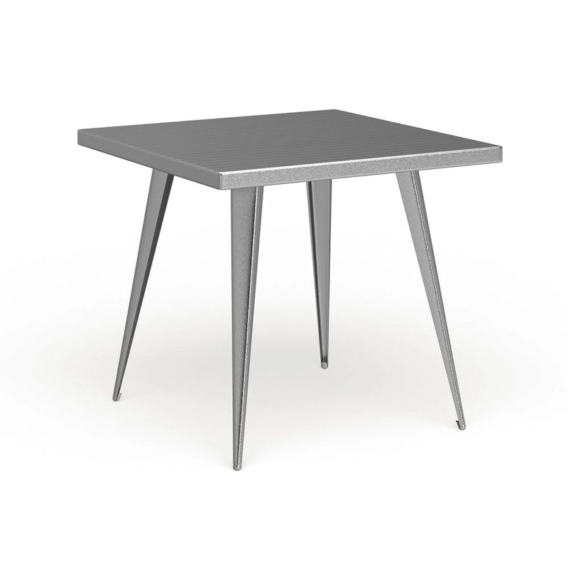 Table de salle à manger carrée en métal de style industriel - Aucune disponible