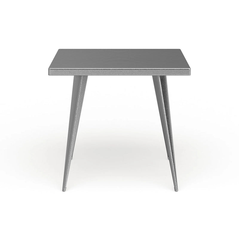 Table de salle à manger carrée en métal de style industriel - Aucune disponible