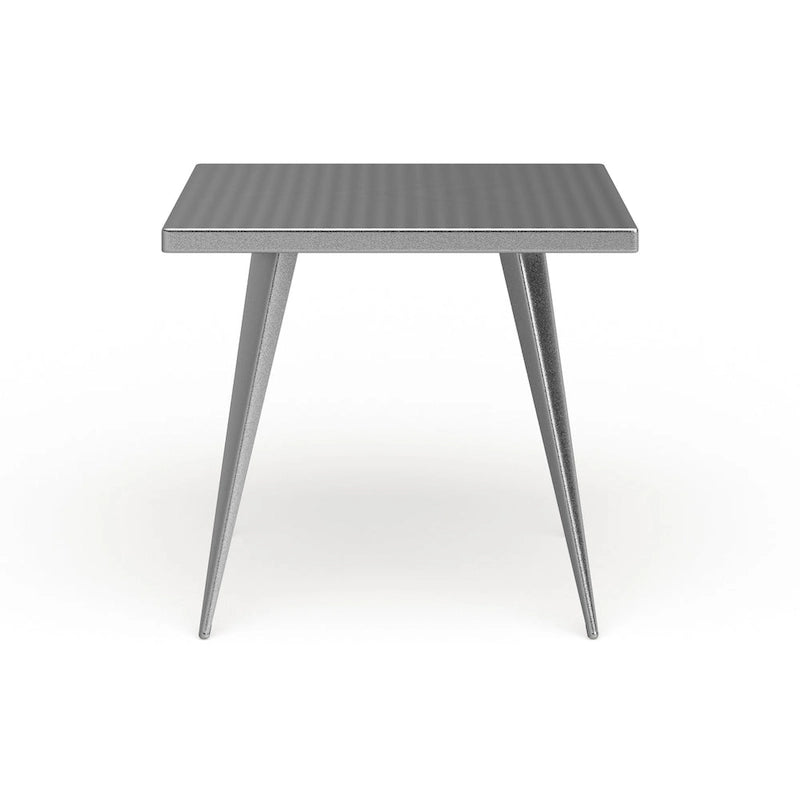 Table de salle à manger carrée en métal de style industriel - Aucune disponible