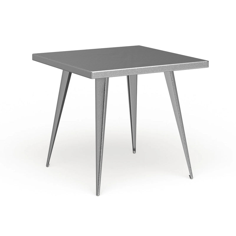 Table de salle à manger carrée en métal de style industriel - Aucune disponible