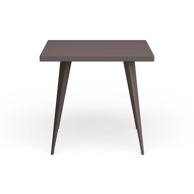 Table de salle à manger carrée en métal de style industriel - Aucune disponible