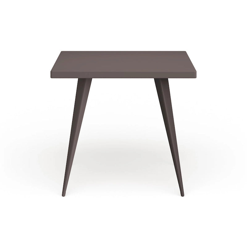 Table de salle à manger carrée en métal de style industriel - Aucune disponible