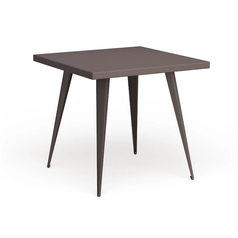 Table de salle à manger carrée en métal de style industriel - Aucune disponible