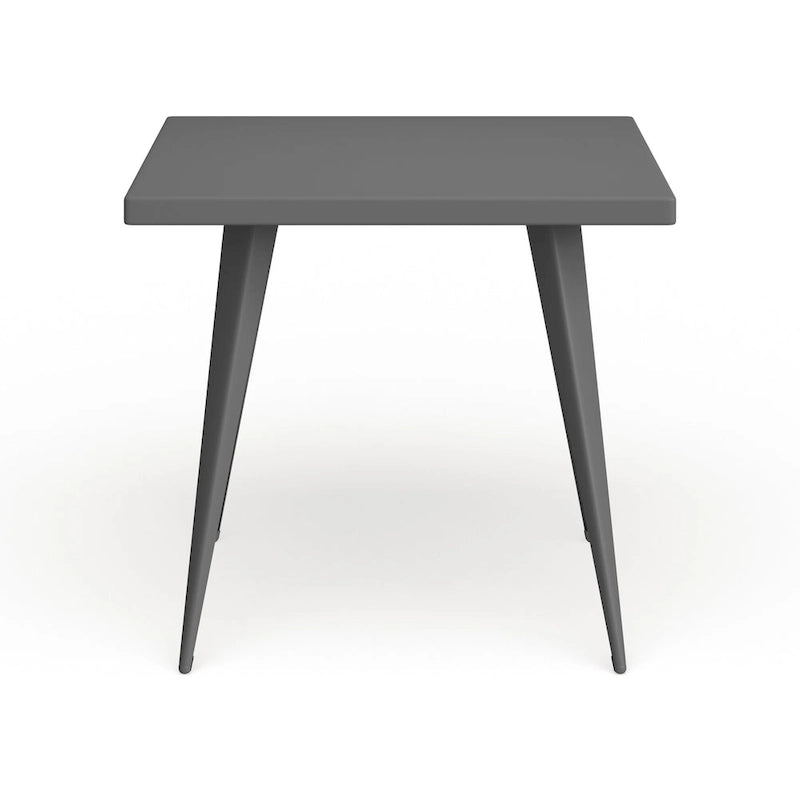 Table de salle à manger carrée en métal de style industriel - Aucune disponible