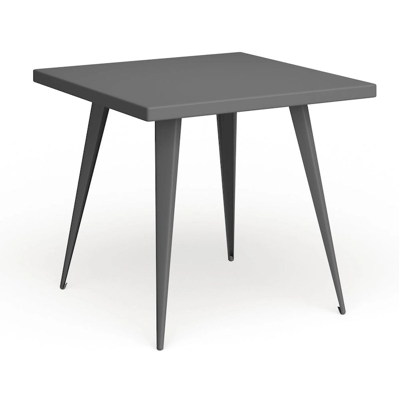 Table de salle à manger carrée en métal de style industriel - Aucune disponible