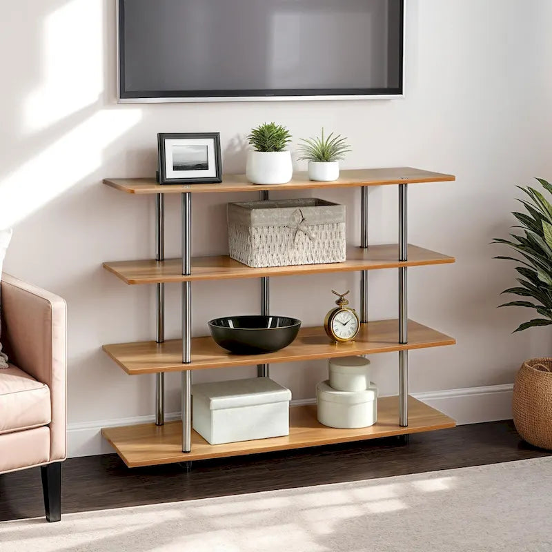 Meuble TV haut à quatre niveaux de 55 pouces