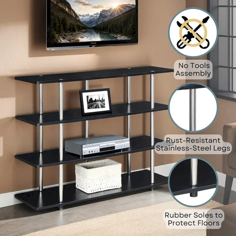 Meuble TV haut à quatre niveaux de 55 pouces
