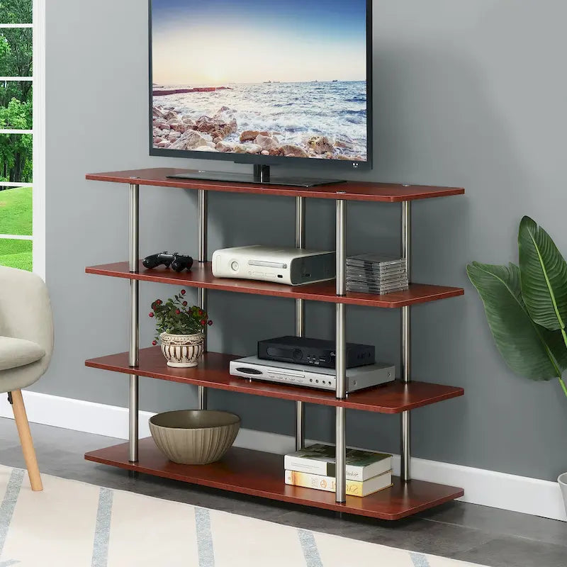 Meuble TV haut à quatre niveaux de 55 pouces