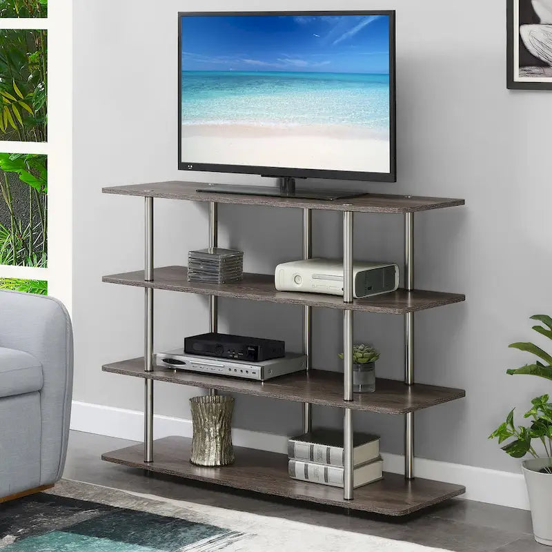 Meuble TV haut à quatre niveaux de 55 pouces