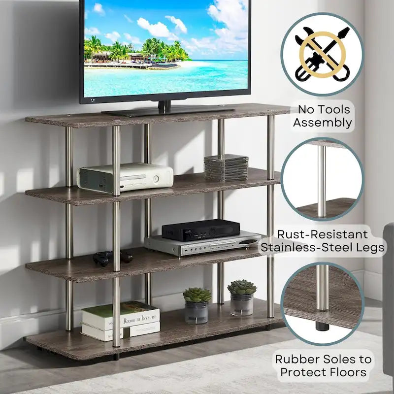 Meuble TV haut à quatre niveaux de 55 pouces