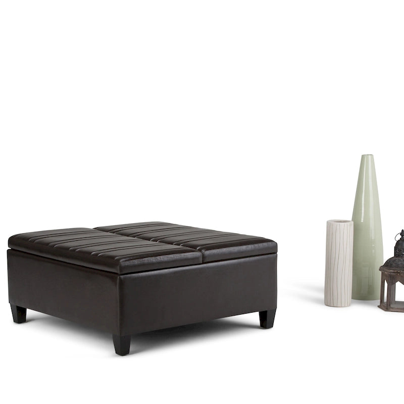 Pouf de table carré de style moderne de 36 pouces de large