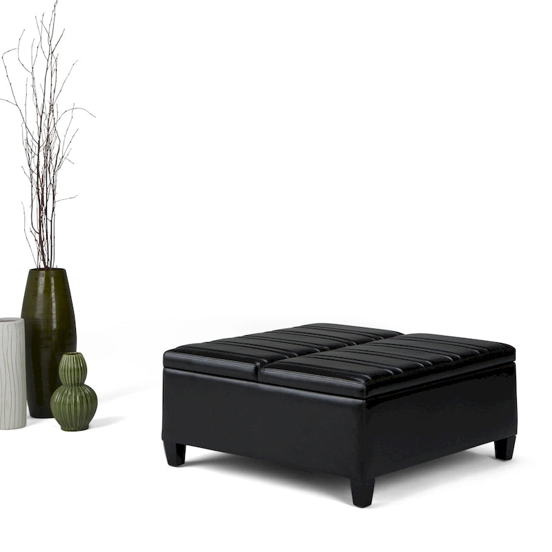 Pouf de table carré de style moderne de 36 pouces de large