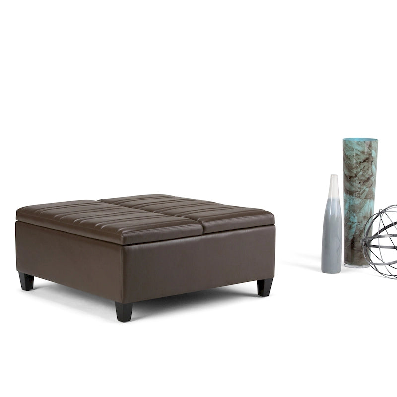 Pouf de table carré de style moderne de 36 pouces de large