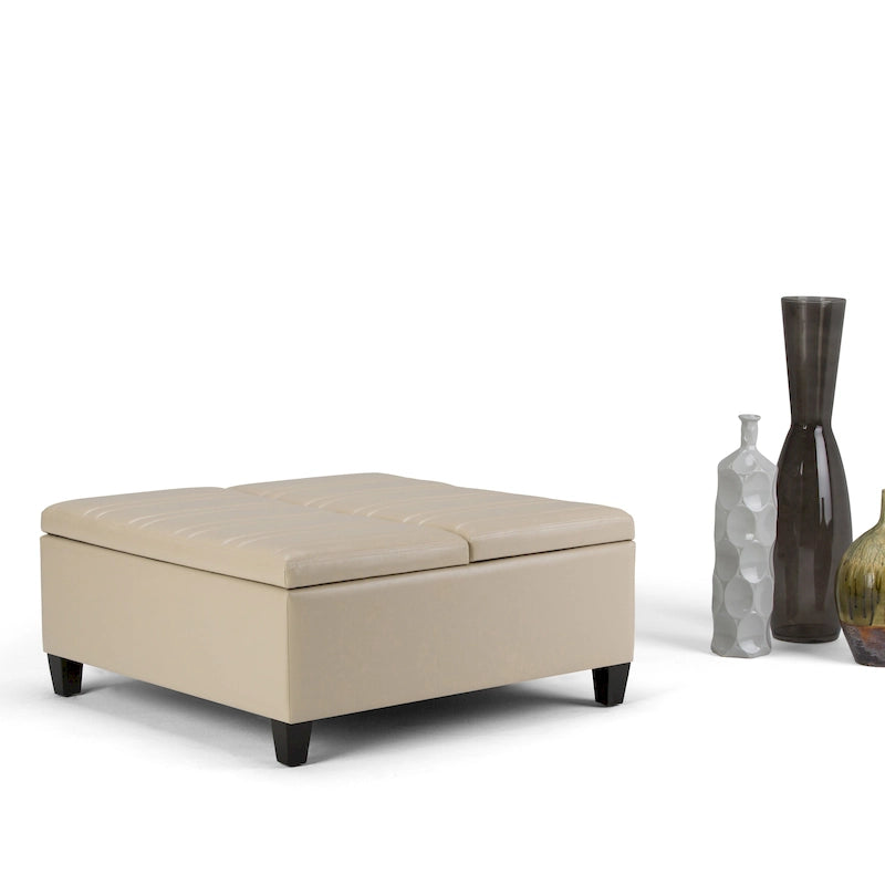 Pouf de table carré de style moderne de 36 pouces de large