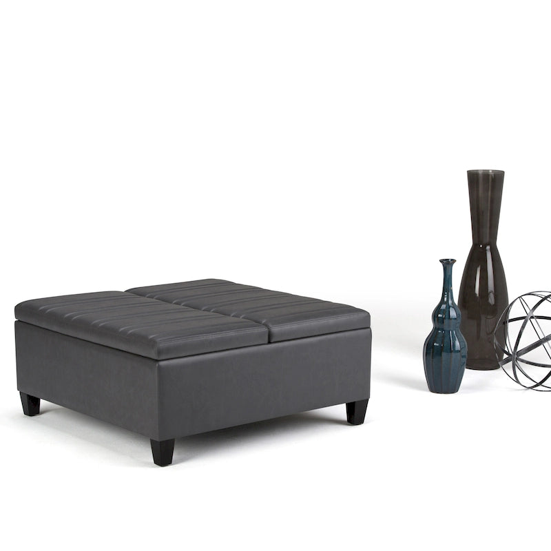 Pouf de table carré de style moderne de 36 pouces de large