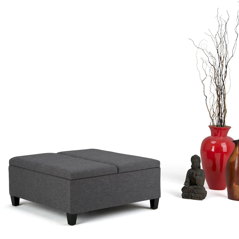 Pouf de table carré de style moderne de 36 pouces de large