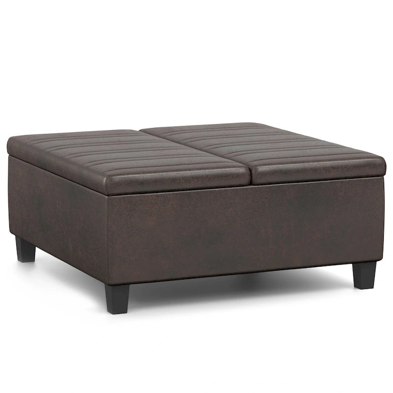 Pouf de table carré de style moderne de 36 pouces de large