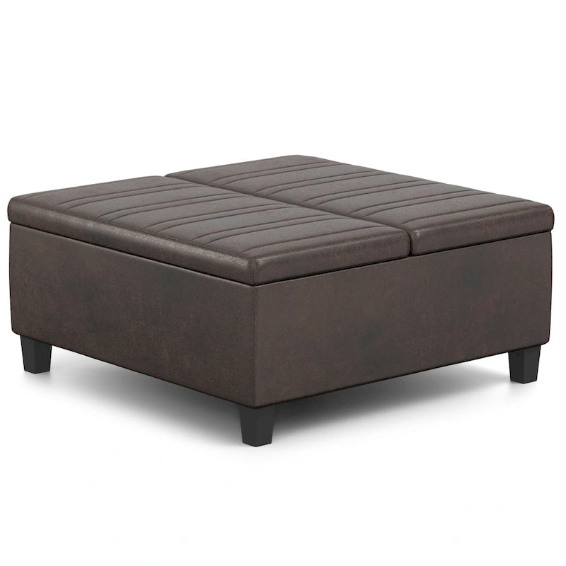 Pouf de table carré de style moderne de 36 pouces de large