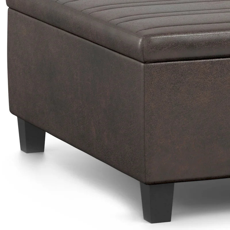 Pouf de table carré de style moderne de 36 pouces de large