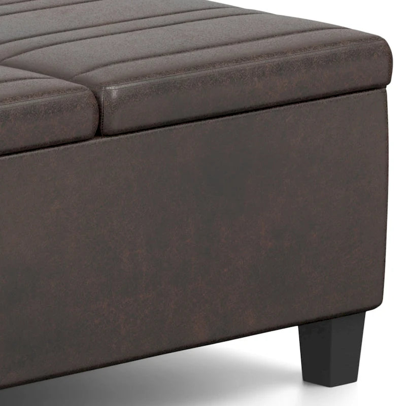 Pouf de table carré de style moderne de 36 pouces de large