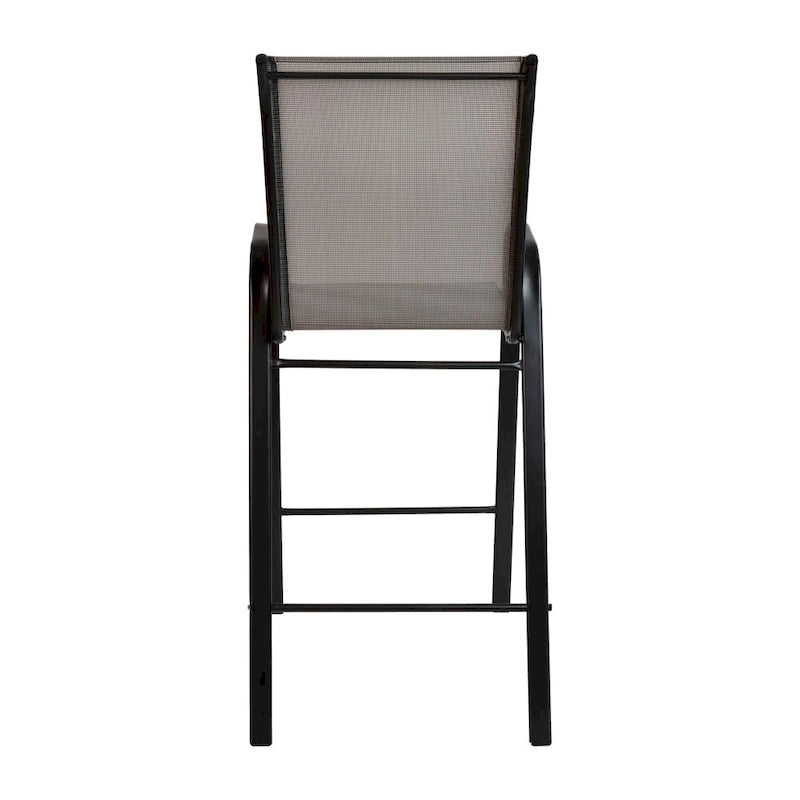 Lot de 4 tabourets de bar d'extérieur avec matériau Flex Comfort - Tabouret de terrasse