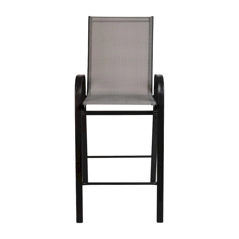 Lot de 4 tabourets de bar d'extérieur avec matériau Flex Comfort - Tabouret de terrasse