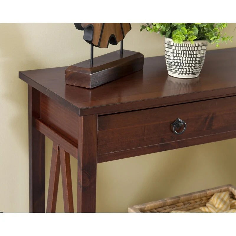 Console d'entrée antique couleur tabac