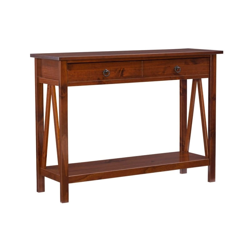 Console d'entrée antique couleur tabac