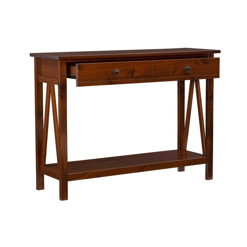 Console d'entrée antique couleur tabac