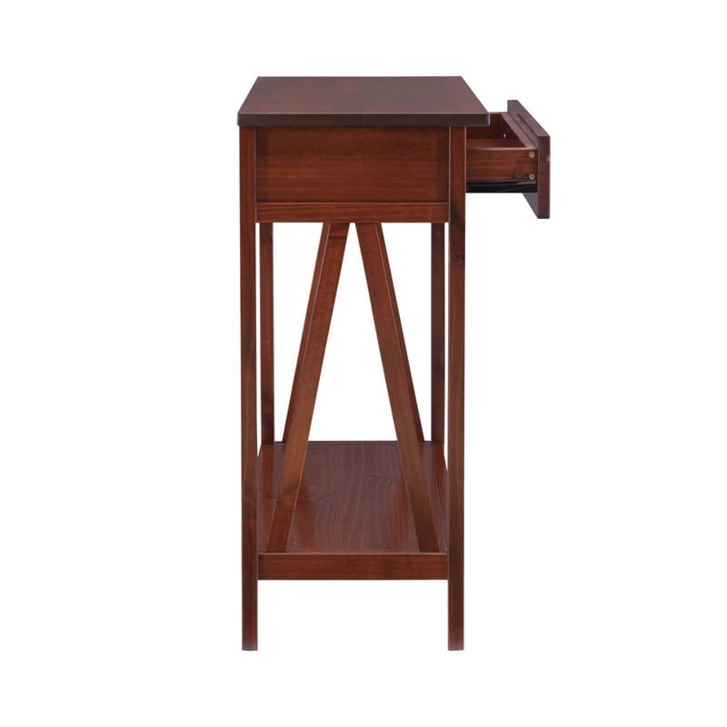 Console d'entrée antique couleur tabac