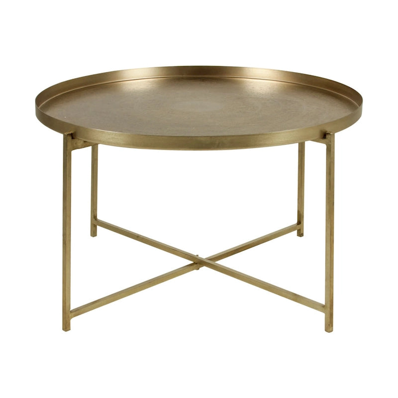 Table d'appoint en bronze avec plateau floral gravé