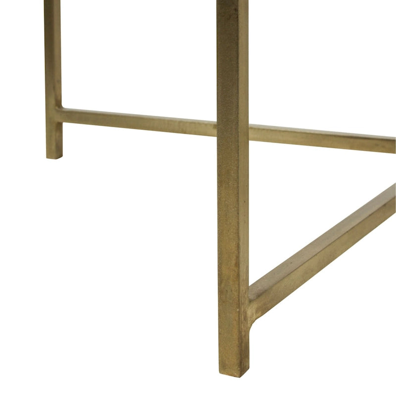 Table d'appoint en bronze avec plateau floral gravé