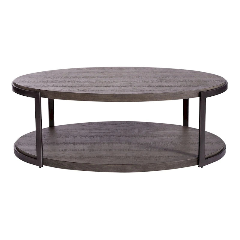 Table basse ovale grise