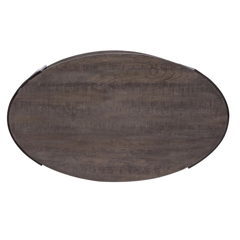 Table basse ovale grise