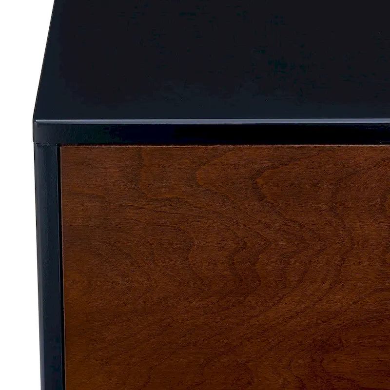 Un meuble TV de style moderne du milieu du siècle, adapté aux téléviseurs jusqu'à 61 pouces.
