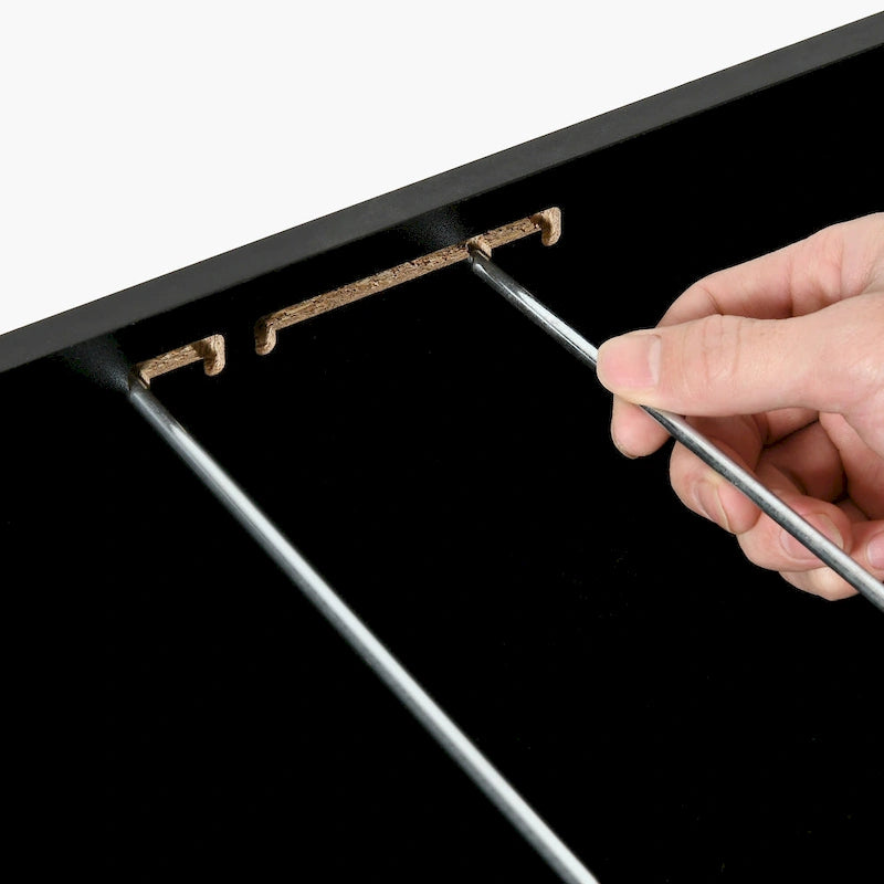 Classeur à deux tiroirs avec éclairage LED et ouverture latérale, idéal pour les bureaux à domicile.