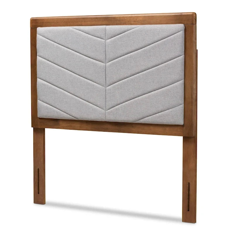 Tête de lit simple en tissu et bois massif, style minimaliste moderne (gris)