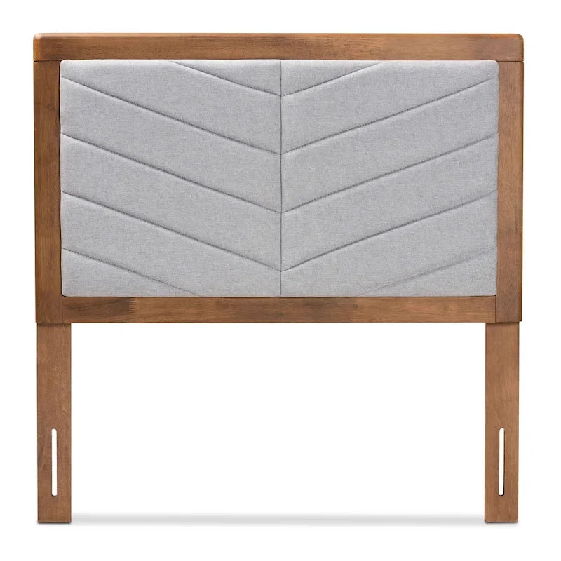Tête de lit simple en tissu et bois massif, style minimaliste moderne (gris)