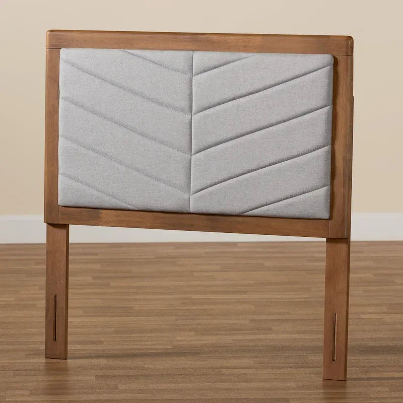 Tête de lit simple en tissu et bois massif, style minimaliste moderne (gris)