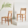 Chaises de salle à manger en rotin (lot de deux) - 41,4 cm de large x 54,1 cm de long x 86,4 cm de haut - 40,6 cm de large x 53,3 cm de profondeur x 86,4 cm de haut