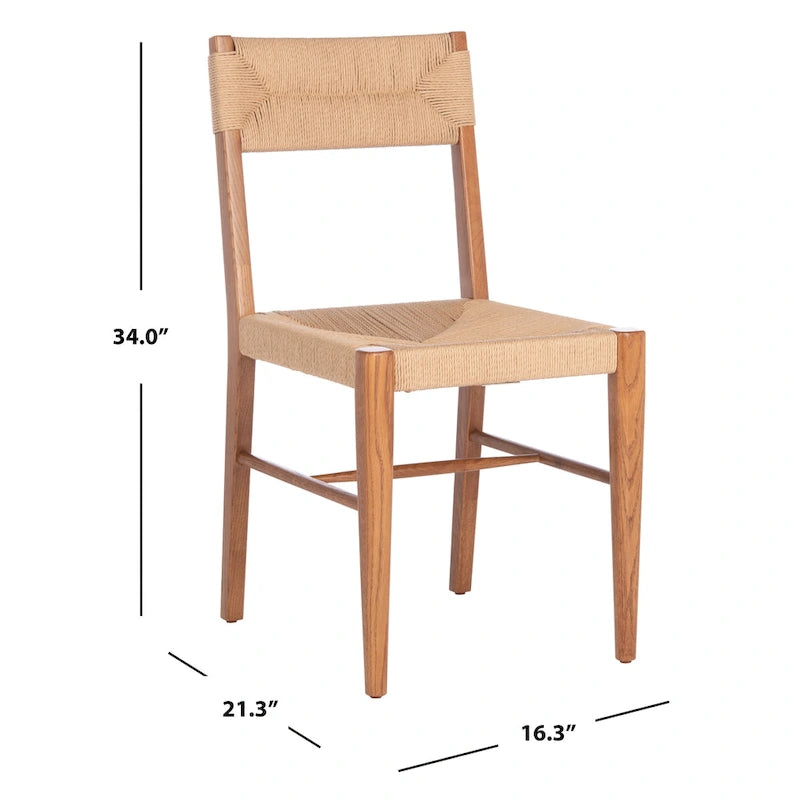 Chaises de salle à manger en rotin (lot de deux) - 41,4 cm de large x 54,1 cm de long x 86,4 cm de haut - 40,6 cm de large x 53,3 cm de profondeur x 86,4 cm de haut