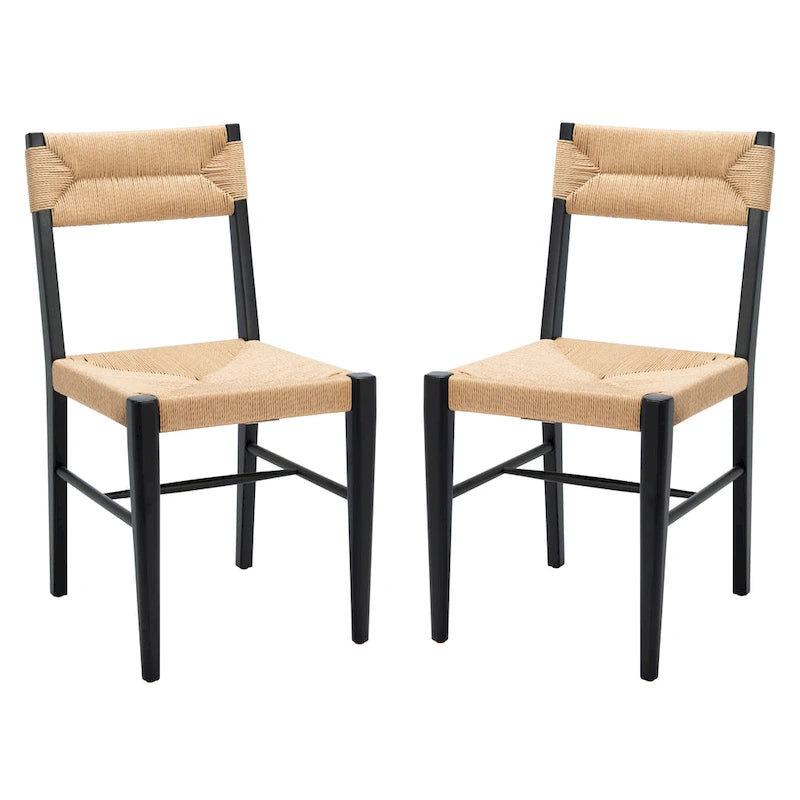 Chaises de salle à manger en rotin (lot de deux) - 41,4 cm de large x 54,1 cm de long x 86,4 cm de haut - 40,6 cm de large x 53,3 cm de profondeur x 86,4 cm de haut