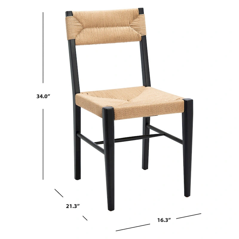 Chaises de salle à manger en rotin (lot de deux) - 41,4 cm de large x 54,1 cm de long x 86,4 cm de haut - 40,6 cm de large x 53,3 cm de profondeur x 86,4 cm de haut